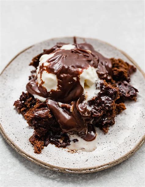 Spray with non-stick cooking spray and set aside. . Hot fudge cake near me